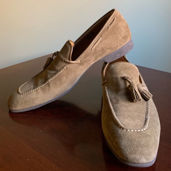 Scarpe Di Bianco Suede Tassel Loafer with flaws